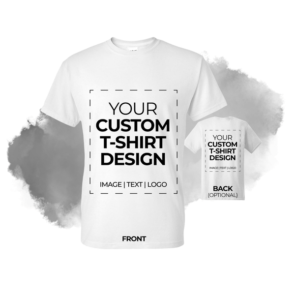 Customize Round Neck White T-shirt