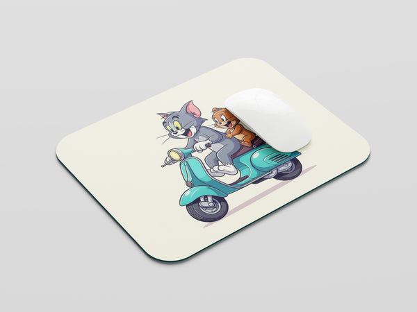 Tom and Jerry On Bike Mouse Pad